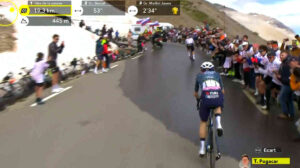 2024ツール・ド・フランス第4ステージのガリビエ峠のタデイ・ポガチャルとヨナス・ヴィンゲゴー
