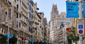 Gran Via in Madrid, Spain