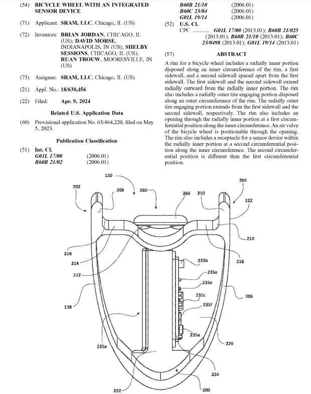 Zipp Smart Wheel from SRAM Patent