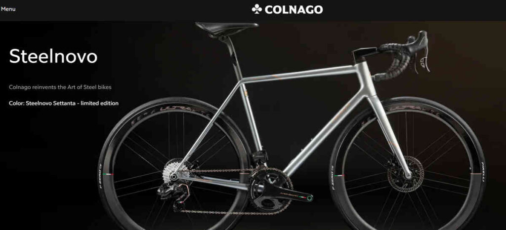 Colnagoの70周年記念スチールバイクSteelnovo