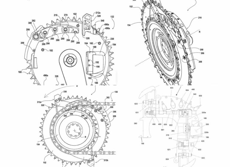 SRAM Patent on Chainring integrated with front derailleur