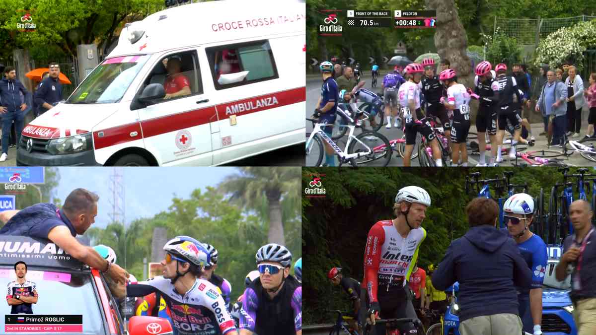 2025ジロ・デ・イタリア第6ステージの落車