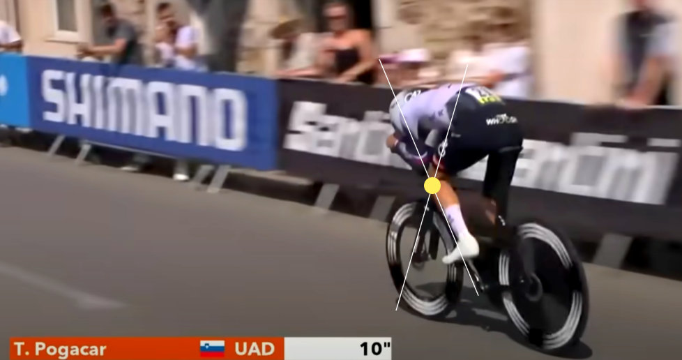 2025クリテリウム・デュ・ドーフィネ第4ステージでのタデイ・ポガチャル(Tadej Pogačar)のTTポジション 2025クリテリウム・デュ・ドーフィネ第4ステージでのタデイ・ポガチャル(Tadej Pogačar)のTTポジション