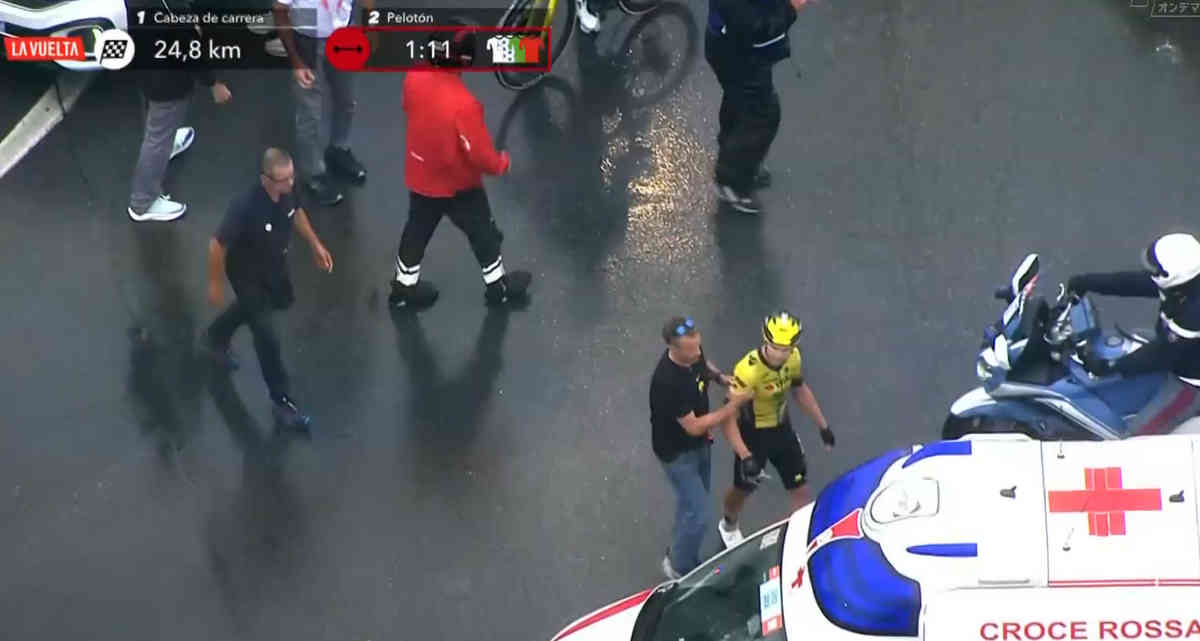 2025ブエルタ・ア・エスパーニャ第2ステージの集団落車