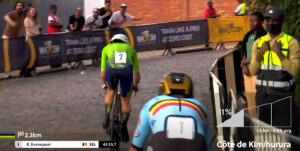 2025世界選手権個人タイムトライアルのレムコ・エヴェネプール（Remco Evenepoel）とタデイ・ポガチャル（Tadej Pogačar）