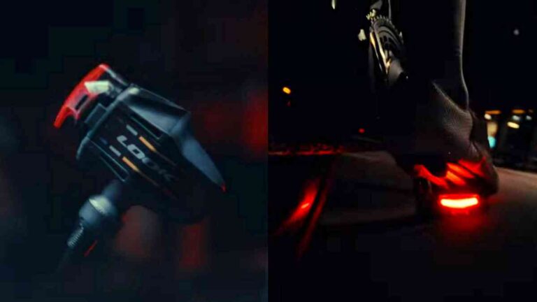 ライトのついたロードバイク用ペダル Keo Blade CeramicVision