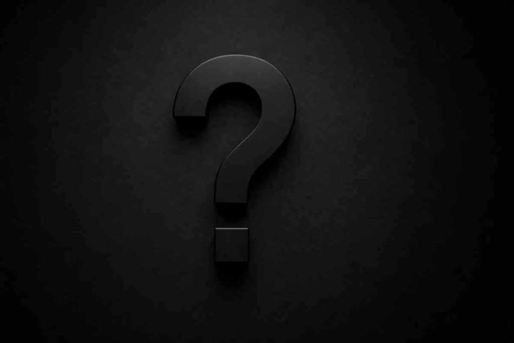 dark stealth question mark black