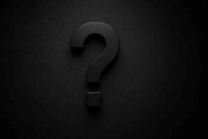 dark stealth question mark black