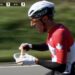 Michael Woods eating Maurten Bicab System during 2024 worldchampionships roadrace